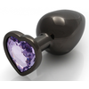 Image de Plug Bijou anal HEART GEM L 8 x 4cm Noir-Violet