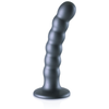 Image de Plug en silicone BEADED G-SPOT S 13 x 2.5cm Gris