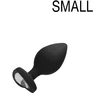 Image de Plug Bijou Anal en silicone HEART 6 x 2.8 cm Noir