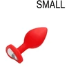 Image de Plug Bijou Anal en silicone HEART 6 x 2.8 cm Rouge