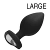 Image de Plug Bijou Anal en silicone HEART 8 x 4 cm Noir