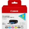 Image de Canon Multipack de 6 cartouches d'encre PGI-550/CLI-551 PGBK/C/M/Y/BK/GY, Encre à pigments, Encre à colorant, 6 pièce(s), Multi pack 6496B005