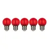 Image de Bailey 5x Ball Bulb Red | LED Filament 0.6W | Large fitting E27 Plastic