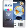 Image de Epson 267 ''Globe'' Cartouche d'encre originale DURABrite Ultra Tricolore C13T26704010 - Couleurs