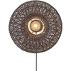 Image de GOOD & MOJO - Applique avec prise Arizona - Marron - Rotin