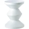 Image de POLSPOTTEN - Tabouret Zig Zag - Blanc - Polyester laqué - Designer Pols Potten Studio