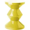 Image de POLSPOTTEN - Tabouret Zig Zag - Jaune - Polyester laqué - Designer Pols Potten Studio