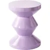 Image de POLSPOTTEN - Tabouret Zig Zag - Violet - Polyester laqué