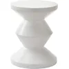 Image de POLSPOTTEN - Tabouret Zig Zag - Blanc - Fibre de verre