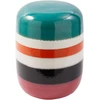Image de Pols Potten - Table d'appoint Striped Pill - Vert - Céramique émaillée