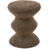 Image de POLSPOTTEN - Tabouret rembourré Zig Zag - Marron - Mousse