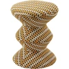 Image de POLSPOTTEN - Tabouret rembourré Zig Zag - Jaune - Mousse