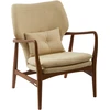 Image de POLSPOTTEN - Fauteuil rembourré Peggy - Beige - Frêne