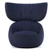 Image de Moooi - Fauteuil rembourré Hana - Bleu - Velours Kvadrat - Designer Simone Bonanni