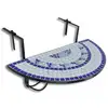 Image de Vidaxl table suspendue de balcon bleu et blanc mosaïque en occasion ou reconditionné
