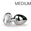 Image de Plug Bijou Argent avec coeur - Medium 7.1 x 3.2cm