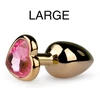 Image de Plug Bijou Or avec coeur - Large 8.2 x 3.8 cm