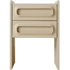 Image de HK LIVING - Table de chevet Space - Beige - MDF laqué