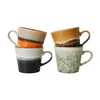 Image de HK LIVING - Tasse à cappuccino 70s ceramics - Multicolore - Grès émaillé
