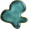 Image de HK LIVING - Plat Shell - Bleu - Grès émaillé