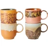 Image de HK LIVING - Tasse à café 70s ceramics - Multicolore - Grès émaillé