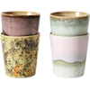 Image de HK LIVING - Tasse à café 70s ceramics - Multicolore - Grès émaillé