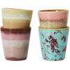 Image de HK LIVING - Tasse à ristretto 70s ceramics - Multicolore - Grès émaillé