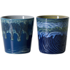 Image de HK LIVING - Tasse à café 70s ceramics - Bleu - Grès émaillé