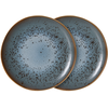 Image de HK LIVING - Assiette à dessert 70s ceramics - Bleu - Grès émaillé