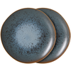 Image de HK LIVING - Assiette à dessert 70s ceramics - Bleu - Grès émaillé