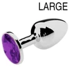 Image de Plug Bijou Strass Violet - Large 8 x 4 cm