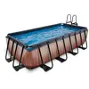 Image de Piscine avec pompe filtrante enfant Exit Toys Wood 400 x 200 x 100 cm Marron TU 30.12.42.10