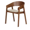 Image de Lot de 2 chaises de table RANI avec accoudoir marron BOBOCHIC
