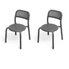 Image de Fatboy - Lot de 2 chaises empilables Toní - Noir - Aluminium - Designer Erik Stehmann