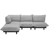 Image de Fatboy - Canapé de jardin rembourré Paletti - Gris - Tissu oléfine