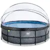 Image de Piscine avec pompe filtrante à sable et dôme et pompe à chaleur enfant Exit Toys Stone 450 x 122 cm Gris TU 30.67.15.00