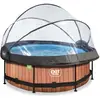 Image de Piscine avec pompe filtrante à sable et dôme enfant Exit Toys Wood 244 x 76 cm Marron TU 30.32.08.10