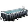 Image de Piscine avec pompe filtrante à sable en cuir enfant Exit Toys 540 x 250 x 122 cm Noir TU 30.27.53.20