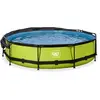 Image de Piscine avec pompe filtrante et voile d'ombrage enfant Exit Toys Lime 360 x 76 cm Vert TU 30.35.12.40