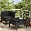 Image de vidaXL Salon de jardin 2 pcs avec coussins Résine tressée Noir 310207 en occasion ou reconditionné