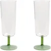 Image de & klevering - Flûte à champagne Mingle - Vert - Verre