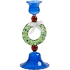 Image de & klevering - Bougeoir Merry - Bleu - Verre soufflé bouche
