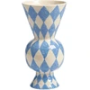 Image de & klevering - Vase Rhombic - Bleu - Grès