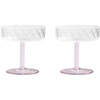 Image de & klevering - Coupe à champagne Twirl - Rose - Verre
