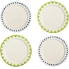 Image de & klevering - Assiette à dessert Folk - Vert - Porcelaine