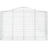 Image de Panier à gabions arqués fer galvanisé vidaXL (x50) Argenté 200x50x120/140 cm 3145680