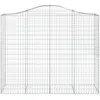 Image de Panier à gabions arqués fer galvanisé vidaXL (x20) Argenté 200x50x160/180 cm 3145718