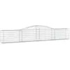 Image de Paniers à gabions arqués fer galvanisé vidaXL (x15) Argenté 400x30x60/80 cm 3146849