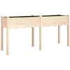 Image de Jardinière avec doublure bois massif de sapin vidaXL Marron 161x45x76 cm 364236
