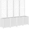 Image de Jardinière avec treillis vidaXL PP Blanc 160x40x140 cm 367874